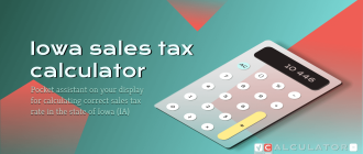 Iowa sales tax calculator