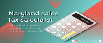 Maryland sales tax calculator